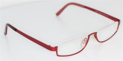 Fielmann Brille BD 367 HALF FA Rot glasses lunettes