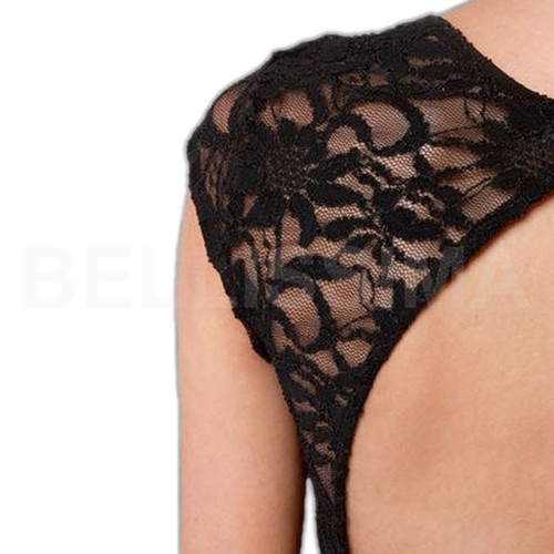 Vestito donna abito pizzo elegante party cerimonia abito sera vestitino tubino n - Picture 4 of 6