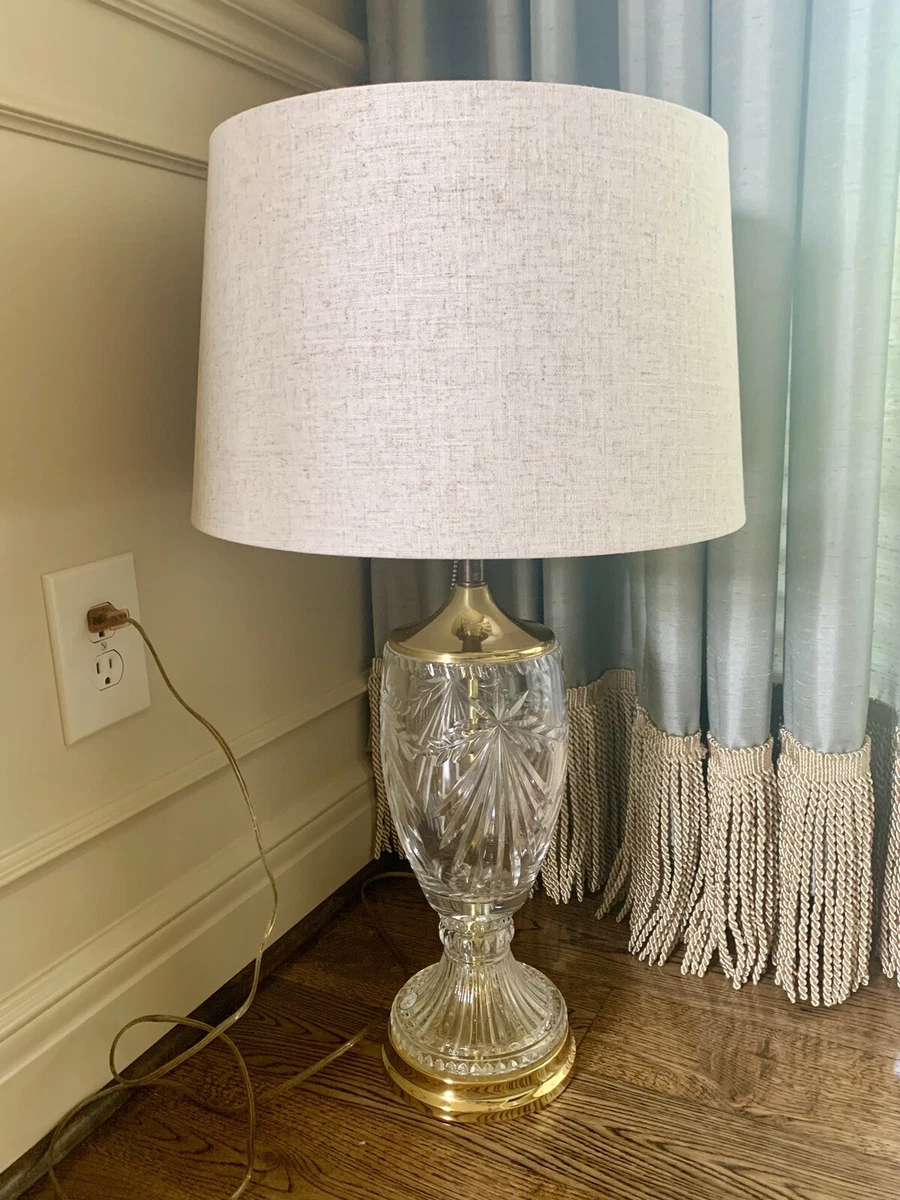 Cut glass table lamp deals