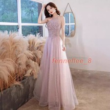 Women Pink Evening Dress New Summer Spring Elegant Banquet Bridesmaid Long Dress