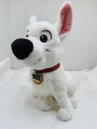 Disney Store Bolt Plush Genuine Original White Puppy Dog Soft Stuffed Animal Toy