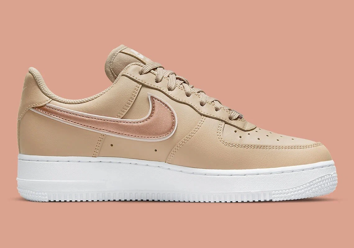 Nike Force 1 07 Essential Sneakers Metallic Rose Gold Light Soft