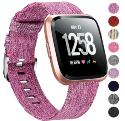 For Fitbit Versa/Versa 2/ Versa Lite Fabric Nylon Watch Band Wrist Band Strap