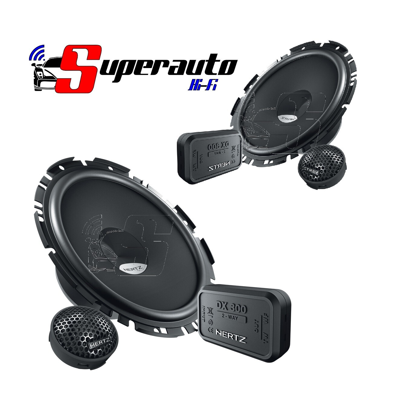 HERTZ DSK 170 DSK170 Kit 2 vie 16 cm Sistema Altoparlanti Auto casse Piatto