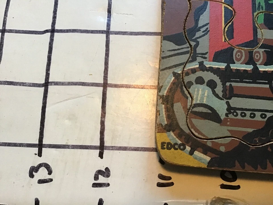 Quebra-cabeça educacional raro EDCO Joseph K. Straus madeira -- ESCAVAÇÃO DE CONSTRUÇÃO - Imagem 4 de 4