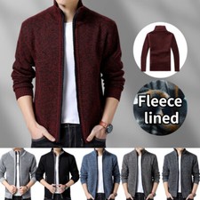 Winter Men Knitted Cardigan Sweaters Jumper Thermal Coat Zipper Jacket Warm Tops