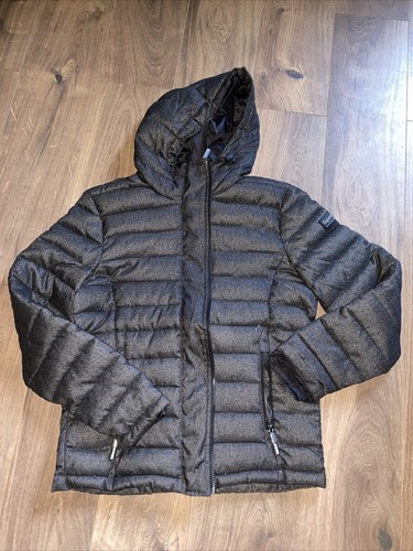 Superdry Mens Hooded Double Zip Tweed Fuji Jacket Charcoal Size XL NEW DEFECTS - 第 1/10 張圖片