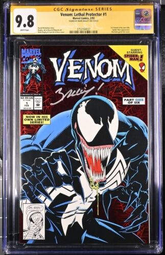 Venom Lethal Protector #1 CGC Signature Series 9.8 Signed Mark Bagley - Afbeelding 1 van 2