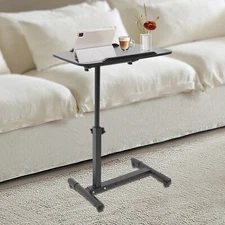 Mobile Standing Desk Rolling Laptop Table Adjustable Hospital & Home Bed Table