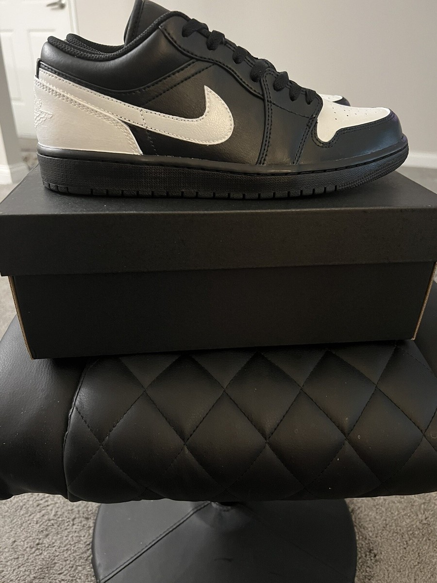 Nike Air Jordan 1 Low 553558 093 Black/White Mens Size 10 *NEW