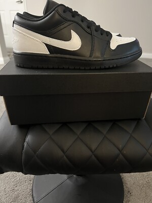 Nike Air Jordan 1 Low 553558 093 Black/White Mens Size 10 *NEW