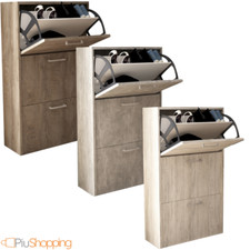 SCARPIERA SALVASPAZIO LEGNO INGRESSO ARMADIO SLIM 3 ANTE DOPPIE MOBILE RIPIANI 