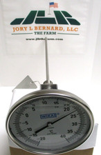 WIKA , BIMETAL THERMOMETER , LIQUID FILLED , -20 to 40 DEG-C , 12" PROBE , 1/2"