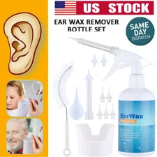 Safe Ear Irrigation Flush System Kit Ear Wax Removal Cleaning Tool for Adult Kid
