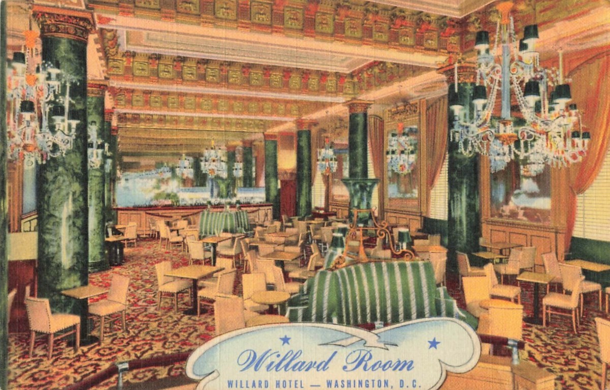 pc14226 postcard Washington DC Willard Room Hotel colorful