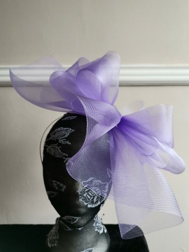 lilac pale purple fascinator millinery 