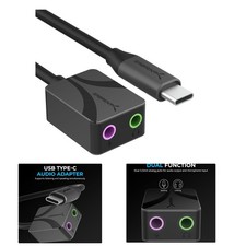 Durable USB Type-C Audio Adapter with 3.5mm Output - Plug  Play Convenience