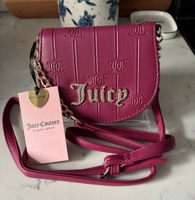 Juicy NWT Drama Queen Mini Rounded Flap Crossbody Bag. Plum Berry.