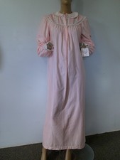 NWT Vtg Barbizon Cuddleskin Pink Satin Brushed Cotton Nightgown S Cottagecore