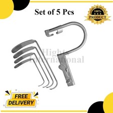 Davis Boyle Mouth Gag Set with 4 Blades Size 2.5",3",4",4.5" ENT Oral Surgery