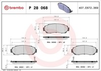 Brembo Bremsbelagsatz, Scheibenbremse P 28 068 FüR Honda