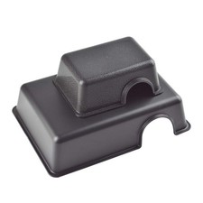 Reptile Hideout Box Small Animal Hide Cave for Snakes Lizards S  M, Black