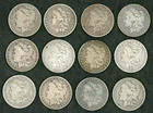 Morgan Dollars Lot of 12 Cull Condition