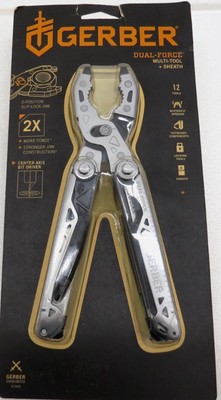 Gerber Dual Force Multi-Tool W/Sheath 12 Tools Silver 31-003585