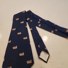 Vintage Bodin Van Dorn Train Tie Men's Navy Blue