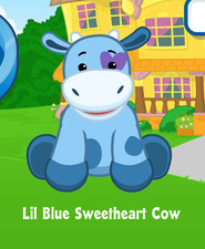 Webkinz Classic Lil Blue Sweetheart Cow Virtual Adoption Code Only Messaged