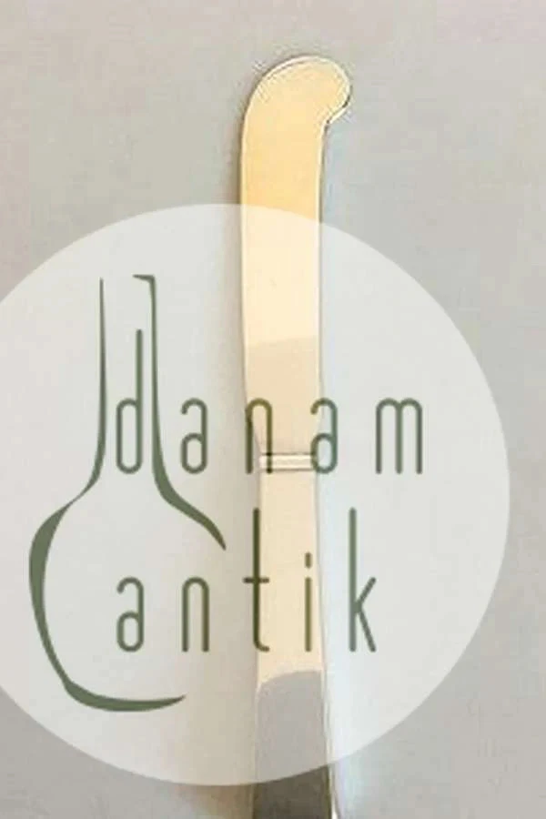 Cuchillo de mantequilla piramidal de plata de ley Georg Jensen, grande nº 80 Foto 2 de 4