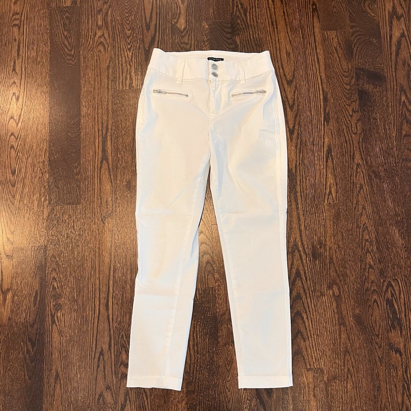 Tinsel Women’s White Skinny Pants Size 26 Trousers Tapered Leg Fake Pockets