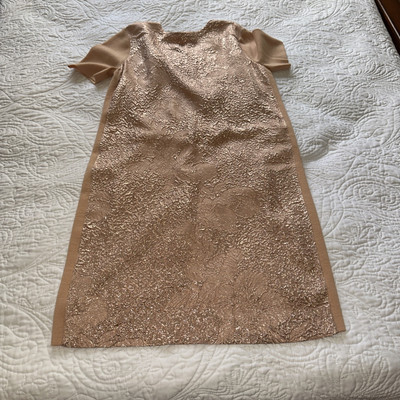 rose gold sweater dress White, Gold & Rose Gold Firework Jeweled Sweater Dress