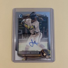 2025 Bowman Chrome - Prospect Autographs Jose Anderson #CPA-JA (AU, RC)