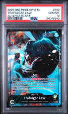 Trafalgar Law PSA 10 OP10-022 Alternate Art Leader One Piece Card Game 2025