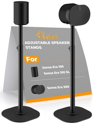 Haturi Speaker Stands Pair for Sonos ERA 100 & 300 Adjustable 22  42  Floor S...
