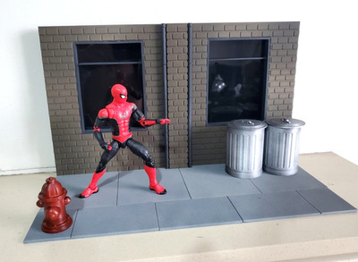 Street Diorama Modellbausatz für Figuren im Maßstab 1:12 Marvel Legends Power Rangers