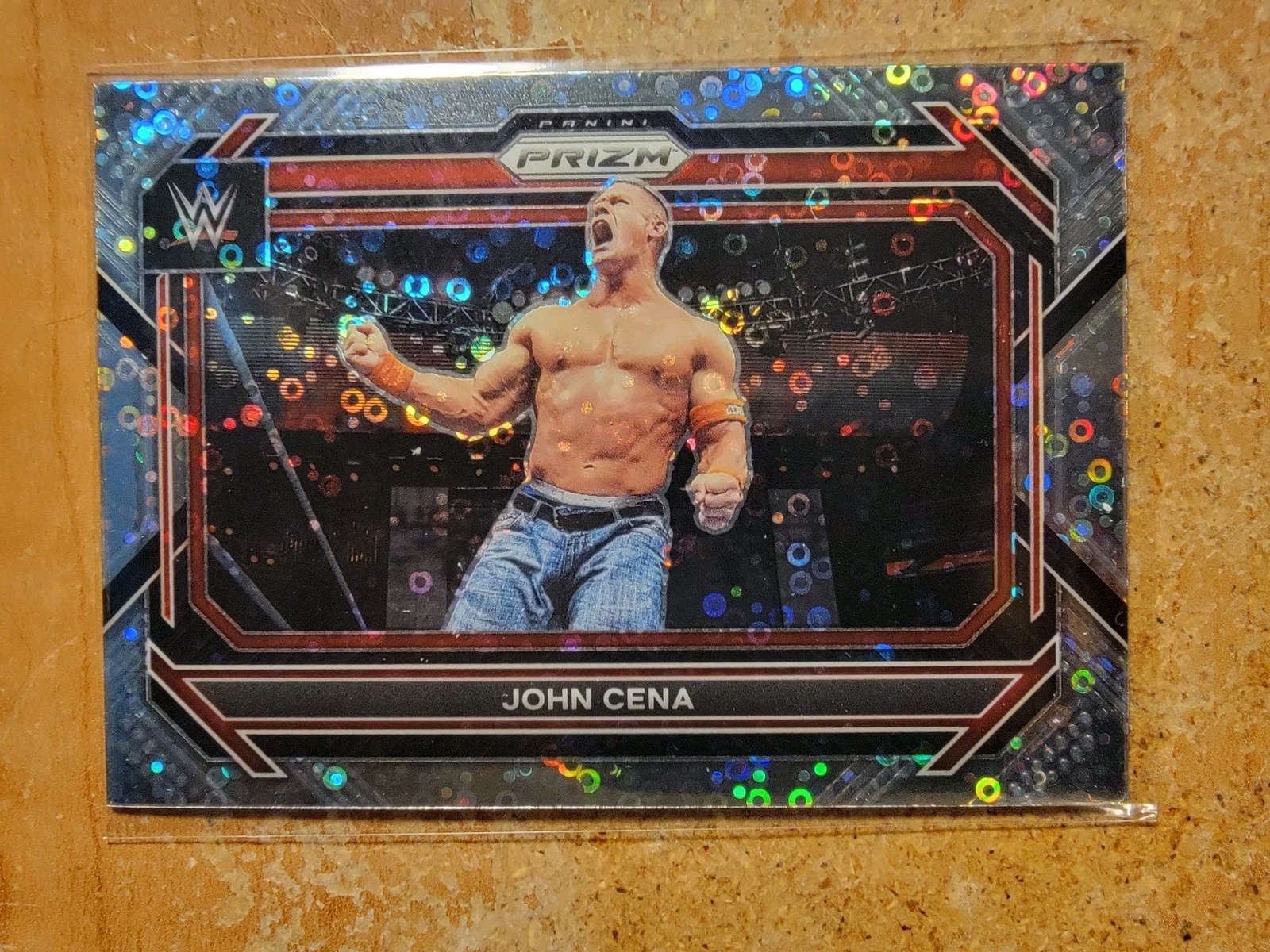 2023 Panini Prizm WWE - John Cena #54 Under Card DISCO Prizm