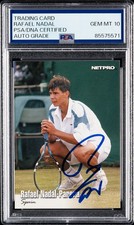 2003 Netpro #70 Rafael Nadal Rookie RC PSA GEM MT 10 Auto Grade