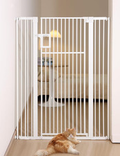55" Extra Tall Pet Gate for Cat, 29-43" Auto Close Cat Gate for Doorways/Stairs/