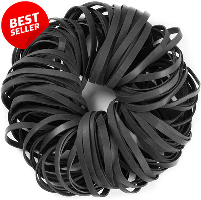 110pc #64 Black Rubber Bands 0.5lb Heavy Duty Elastic - US