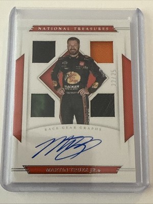 2021 Martin Truex Jr National Treasures Race Gear Graphs Auto /25
