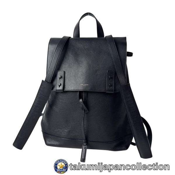Saint Laurent Sac de Jour Backpack Grain Leather YSL 480585 Black #M-9298