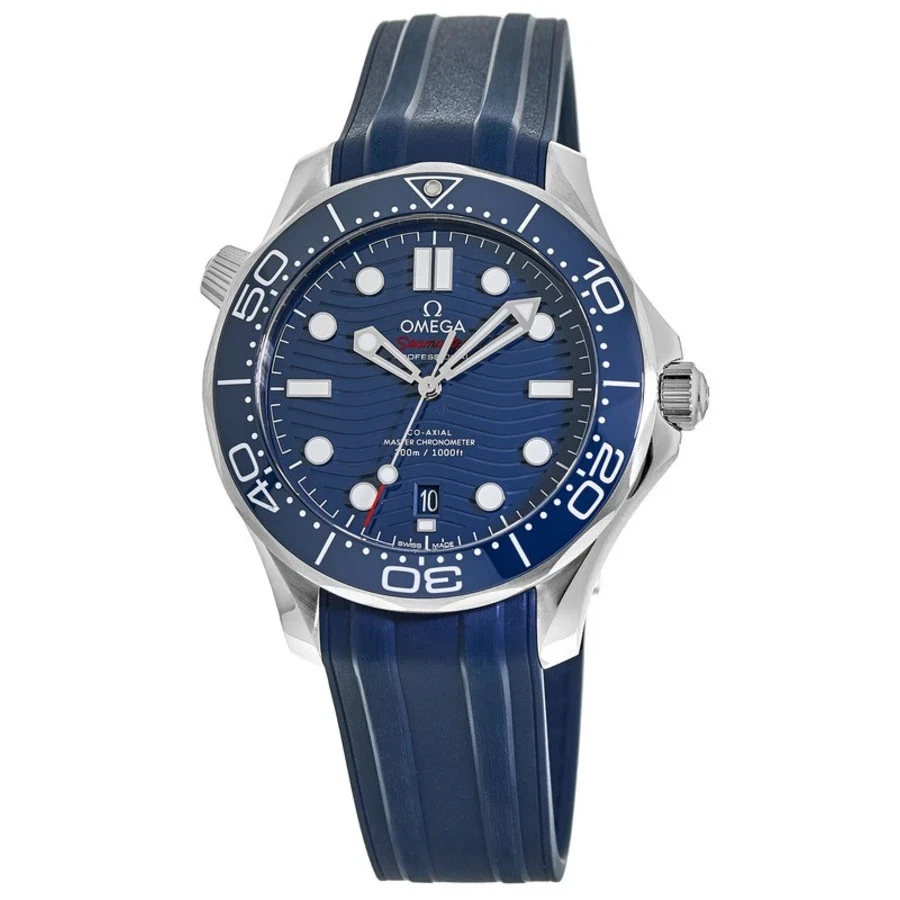 Новые дайверские мужские часы Omega Seamaster 300 М синий циферблат 210.32.42.20.03.001