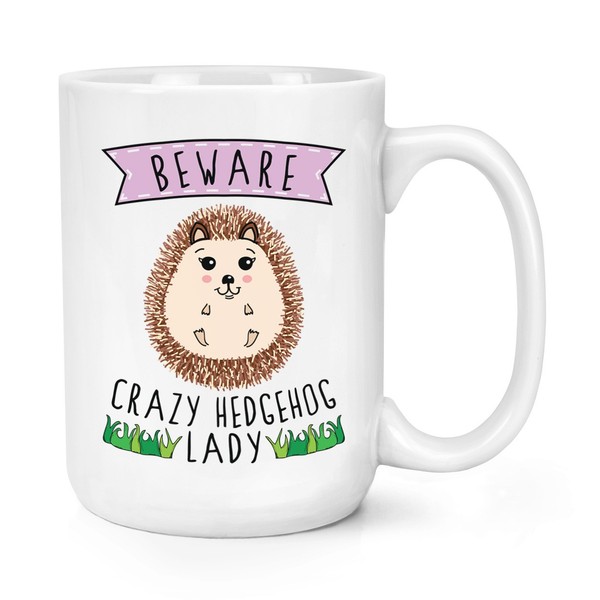 Beware VerrüCkte Igel Damen 426Ml Groß Becher Tasse - Lustig Tiere Big-image