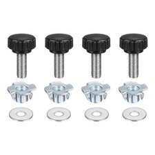 4 St&uuml;ck Kn&ouml;pfe M8 x 25 mm ger&auml;ndelt mit Unterlegscheiben T-Muttern Kopf 22 mm