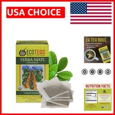 Energizing Organic Yerba Mate Tea Bags - 24 Count for Wellness  Relaxation