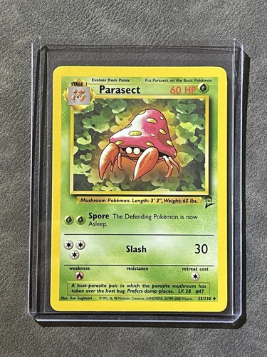 1999-2000 Parasect Base Set 2 55/130 Uncommon Pokemon NM+ - Picture 3 of 3