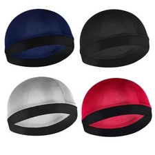 4Pcs Stocking Wave Cap, Silky Durag for Men with Elastic Band, Men Satin Silk S
