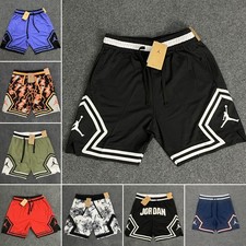 Men's basketball shorts, sports pocket, running gym, breathable and sweat-absorb